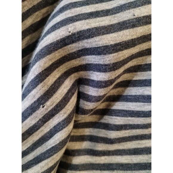 Hugo Boss Mens Pullover Navy Gray Striped Jumper Spellout Sweater Large ** - Picture 7 of 15